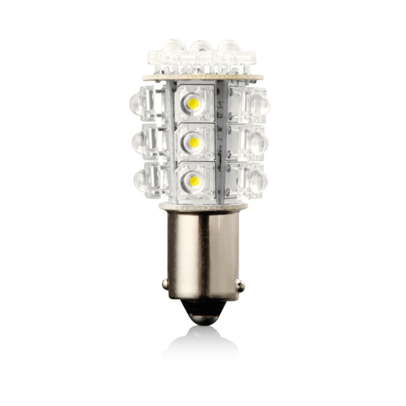 Żarówki LED VECTA G18 5W BA15S 12V, białe, 20 diod, 2 szt.