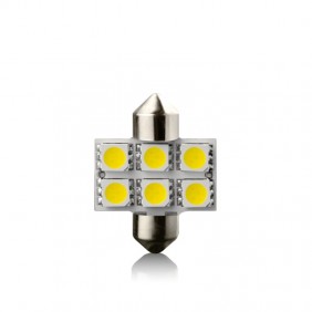 Żarówki LED SMD VECTA SV8,5 31 mm 12V, białe, 6 diod, 2 szt. WYPRZEDAŻ