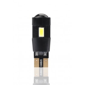 Blister x2 Dioda LED W5W 6xSMD5630 12V ring i soczewka CANBUS - biała (LB339W) PREMIUM