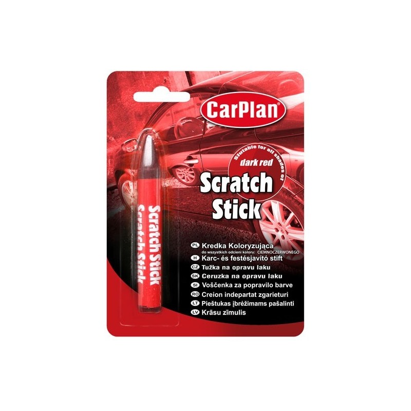 CarPlan Scratch Stick - Kredka koloryzująca do lakieru na rysy - Ciemnoczerwony